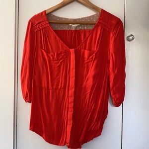 Flirty, fun, red top! Fabulous details!